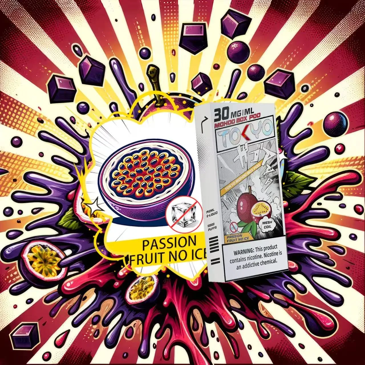 東京魔盒電子煙煙彈 百香果味 - 酸甜誘惑的熱帶風情